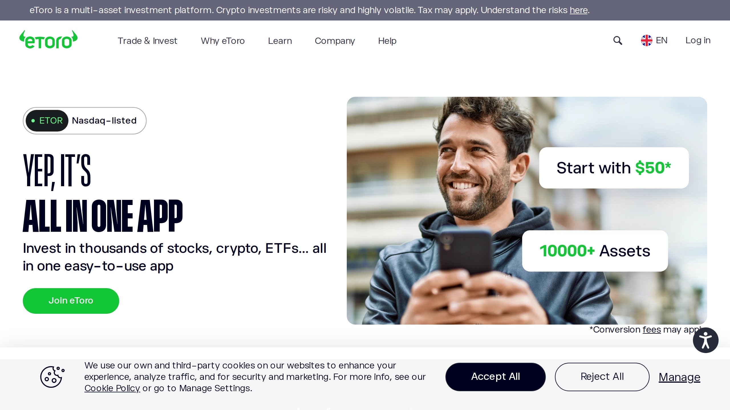 Piattaforma eToro — Screenshot