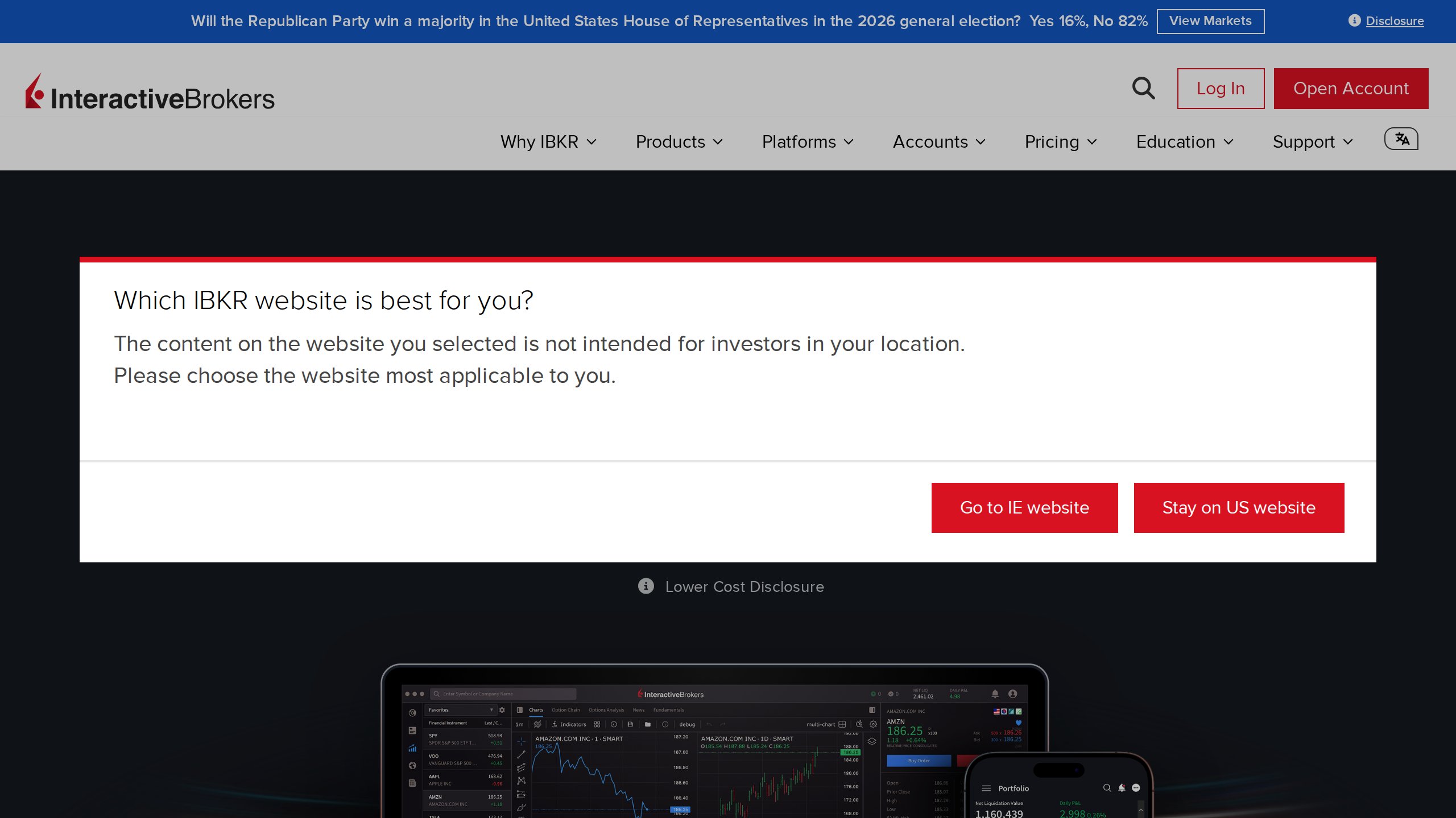 Piattaforma Interactive Brokers — Screenshot